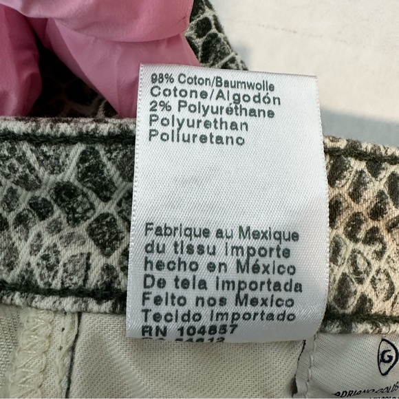 AG Adriano Goldschmied The Mari High Rise Straight Snake Print Pants Size 26R - Picture 10 of 12